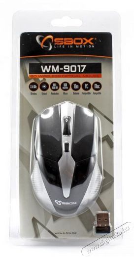 Sbox WM-9017SB vezeték nélküli optikai egér - ezüst/fekete Iroda és számítástechnika - Egér - Vezeték nélküli egér - 336613