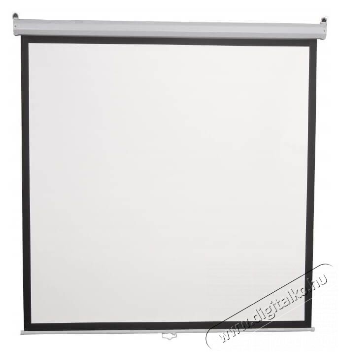 Sbox PSA-112 4:3 200x200 cm matt fehér elektromos vetítővászon fekete kerettel Tv kiegészítők - Vetítővászon - 341452