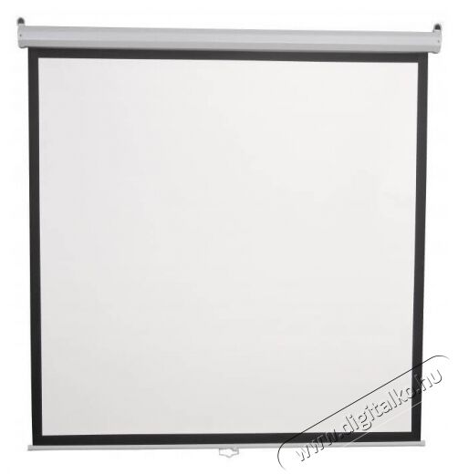 Sbox PSA-112 4:3 200x200 cm matt fehér elektromos vetítővászon fekete kerettel Tv kiegészítők - Vetítővászon - 341452