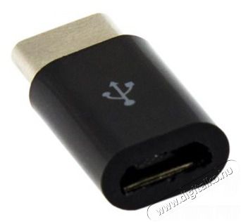 Sbox AD.USB-C B/R USB 2.0 anya - Type-C apa fekete adapter Iroda és számítástechnika - Számítógép tartozék - USB kábel - 507062