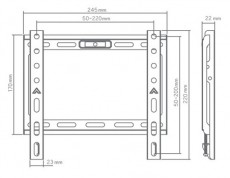 Sbox BL-3722F 43 VESA 200x200 fix fali konzol Tv kieg&eacute;sz&iacute;tők - Fali tart&oacute; / konzol - Fali tv tart&oacute; - 507109