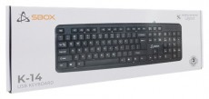 Sbox K-14 HUN USB fekete billentyűzet Mobil / Kommunikáció / Smart - Tablet / E-book kiegészítő, tok - Billentyűzet - 508628