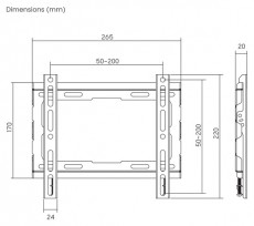 Sbox PLB-2222F-2 23-43 fix fali TV konzol Tv kiegészítők - Fali tartó / konzol - Fali tv tartó - 508484