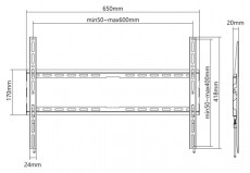 Sbox PLB-2264F-2 37-80 fix fali TV konzol Tv kiegészítők - Fali tartó / konzol - Fali tv tartó - 508521