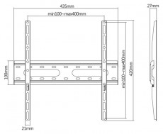 Sbox PLB-2544F-2 32 - 70 fix fali TV konzol Tv kiegészítők - Fali tartó / konzol - Fali tv tartó - 508520