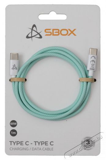 Sbox TYPE-C-1-G 1m 60W Type-C zöld adat- és töltőkábel Tv kiegészítők - Kábel / csatlakozó - USB kábel - 507721