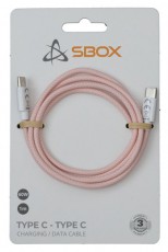 Sbox TYPE-C-1-P 1m 60W Type-C pink adat- és töltőkábel Tv kiegészítők - Kábel / csatlakozó - USB kábel - 507722