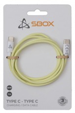 Sbox TYPE-C-1-Y 1m 60W Type-C sárga adat- és töltőkábel Tv kiegészítők - Kábel / csatlakozó - USB kábel - 507723