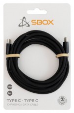 Sbox TYPEC-2-B 2m 60W Type-C fekete adat- és töltőkábel Tv kiegészítők - Kábel / csatlakozó - USB kábel - 507724