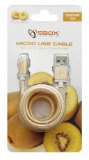 Sbox USB AM-MICRO-15G 1,5m arany Micro USB kábel Iroda és számítástechnika - Számítógép tartozék - USB kábel - 507601