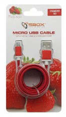 Sbox USB AM-MICRO-15R 1,5m piros Micro USB kábel Iroda és számítástechnika - Számítógép tartozék - USB kábel - 507602
