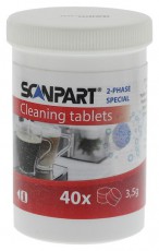 Scanpart 2790000220 kávéfözőhöz 2 fázis 3,5 g 15 mm 40db tisztítótabletta Konyhai termékek - Kávéfőző / kávéörlő / kiegészítő - Filter / tisztító / vízkőmentesítő - 462738