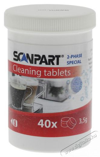 Scanpart 2790000220 kávéfözőhöz 2 fázis 3,5 g 15 mm 40db tisztítótabletta Konyhai termékek - Kávéfőző / kávéörlő / kiegészítő - Filter / tisztító / vízkőmentesítő - 462738