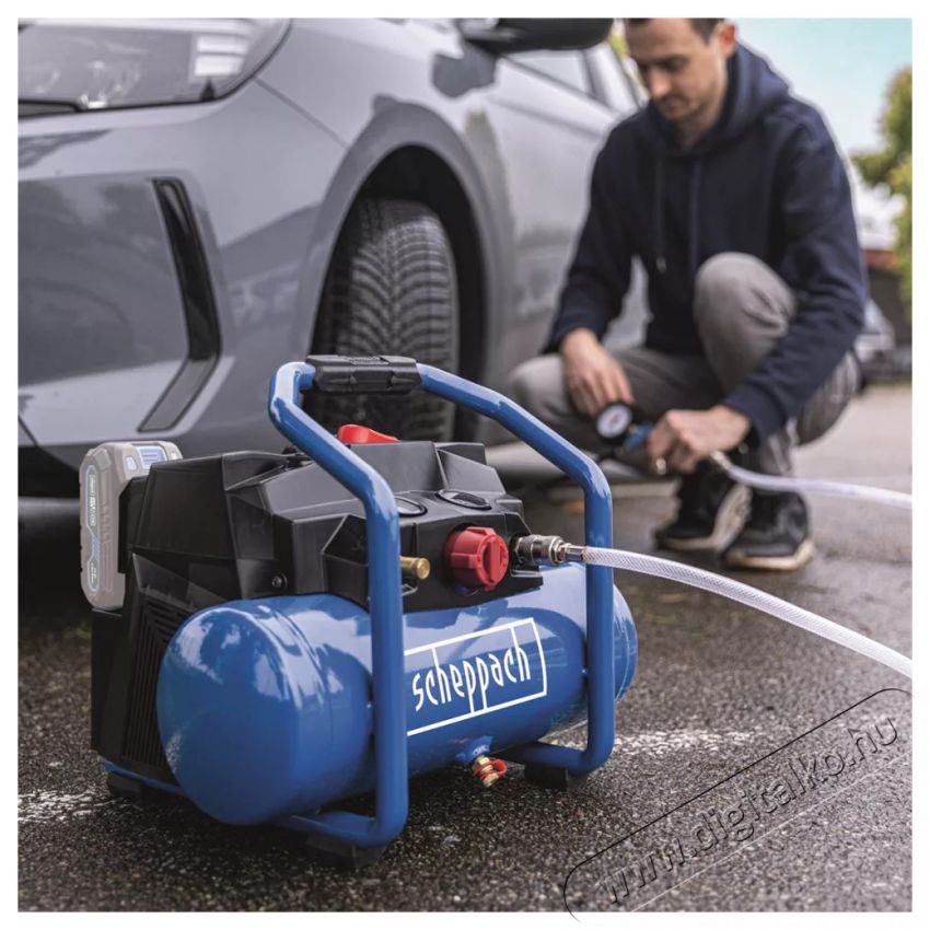 SCHEPPACH AKU 20V IXES C-ACT160/6-X l&eacute;gsűr&iacute;tővel (AKU n&eacute;lk&uuml;l) kompresszor H&aacute;ztart&aacute;s / Otthon / K&uuml;lt&eacute;r - Szersz&aacute;m - Kompresszor - 521395