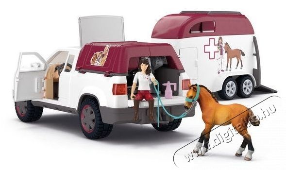 Schleich 42704 Mobil &aacute;llatorvos ut&aacute;nfut&oacute;val H&aacute;ztart&aacute;s / Otthon / K&uuml;lt&eacute;r - J&aacute;t&eacute;k / Sport - J&aacute;t&eacute;kfigura - 532149