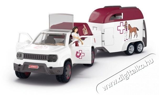 Schleich 42704 Mobil &aacute;llatorvos ut&aacute;nfut&oacute;val H&aacute;ztart&aacute;s / Otthon / K&uuml;lt&eacute;r - J&aacute;t&eacute;k / Sport - J&aacute;t&eacute;kfigura - 532149