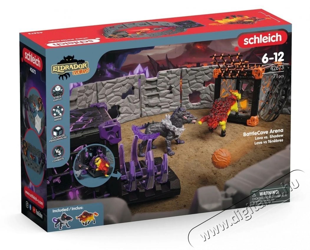 Schleich BattleCave Ar&eacute;na  L&aacute;vasz&ouml;rny vs. &Aacute;rnyl&eacute;ny 42673 H&aacute;ztart&aacute;s / Otthon / K&uuml;lt&eacute;r - J&aacute;t&eacute;k / Sport - J&aacute;t&eacute;kfigura - 532142