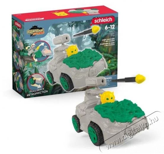 Schleich Dzsungel CrashMobile Mini Creature mini figur&aacute;val 42671 H&aacute;ztart&aacute;s / Otthon / K&uuml;lt&eacute;r - J&aacute;t&eacute;k / Sport - J&aacute;t&eacute;kfigura - 532164