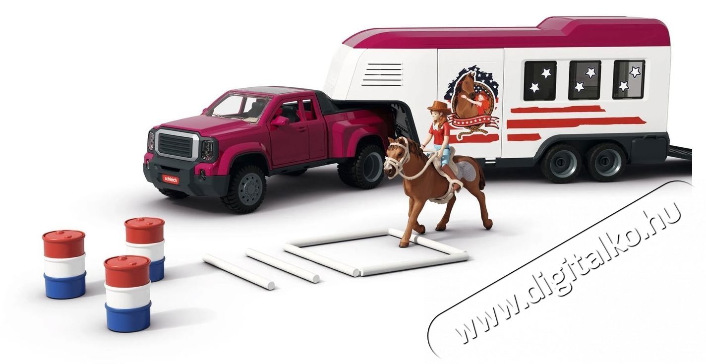 Schleich Lakeside teheraut&oacute; l&oacute;sz&aacute;ll&iacute;t&oacute; ut&aacute;nfut&oacute;val 42705 H&aacute;ztart&aacute;s / Otthon / K&uuml;lt&eacute;r - J&aacute;t&eacute;k / Sport - J&aacute;t&eacute;kfigura - 532146