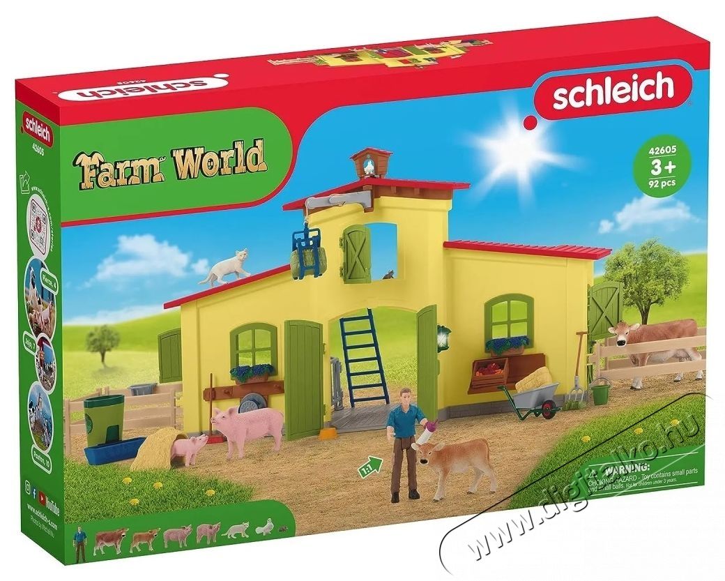 Schleich Nagy farm &aacute;llatokkal &eacute;s tartoz&eacute;kokkal 42605 H&aacute;ztart&aacute;s / Otthon / K&uuml;lt&eacute;r - J&aacute;t&eacute;k / Sport - J&aacute;t&eacute;kfigura - 532141