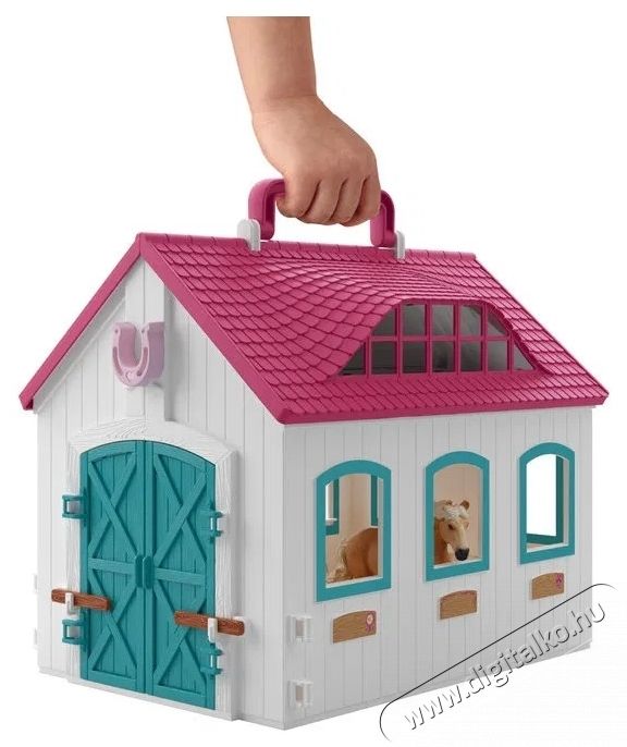 Schleich nyitott ist&aacute;ll&oacute;  Litte Horseshoe  42703 H&aacute;ztart&aacute;s / Otthon / K&uuml;lt&eacute;r - J&aacute;t&eacute;k / Sport - J&aacute;t&eacute;kfigura - 532132