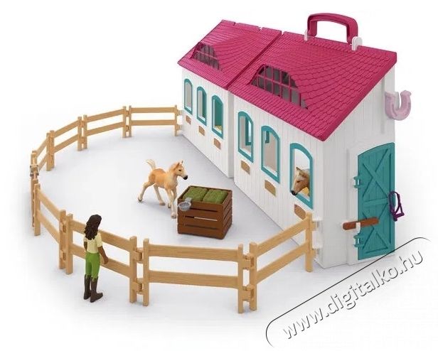 Schleich nyitott ist&aacute;ll&oacute;  Litte Horseshoe  42703 H&aacute;ztart&aacute;s / Otthon / K&uuml;lt&eacute;r - J&aacute;t&eacute;k / Sport - J&aacute;t&eacute;kfigura - 532132