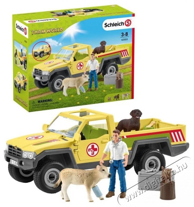 Schleich Terepj&aacute;r&oacute; mentőj&aacute;rmű &aacute;llatorvossal 42503 H&aacute;ztart&aacute;s / Otthon / K&uuml;lt&eacute;r - J&aacute;t&eacute;k / Sport - J&aacute;t&eacute;kfigura - 532137