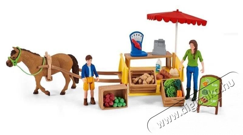 Schleich Mobil piaci stand 42528 H&aacute;ztart&aacute;s / Otthon / K&uuml;lt&eacute;r - J&aacute;t&eacute;k / Sport - J&aacute;t&eacute;kfigura - 532128