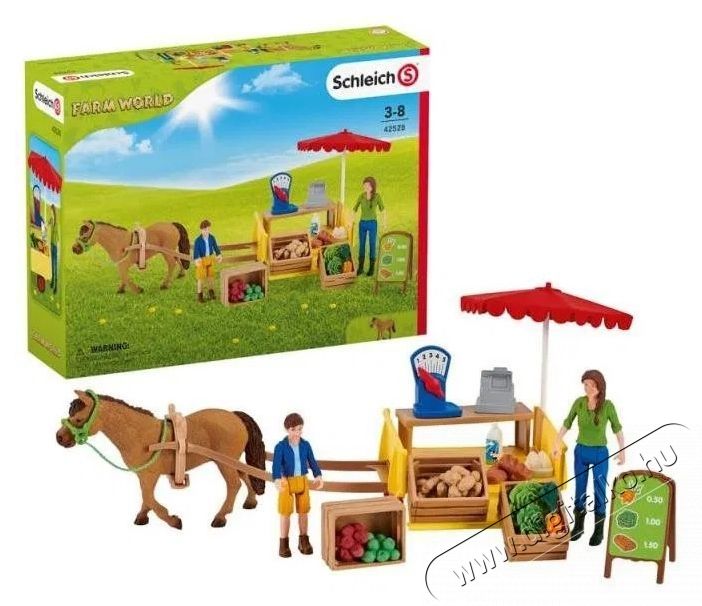 Schleich Mobil piaci stand 42528 H&aacute;ztart&aacute;s / Otthon / K&uuml;lt&eacute;r - J&aacute;t&eacute;k / Sport - J&aacute;t&eacute;kfigura - 532128