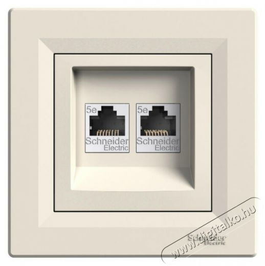 Schneider EPH4400123 ASFORA bézs 2xRJ45 Cat5e UTP aljzat Egyéb - Nem forgalmazzuk ! - 396593