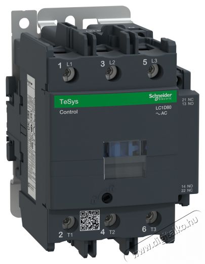 Schneider LC1D80B5 37kW/400VAC-3 3-Z 24VAC 1-z 1-ny csavaros 125A/AC-1/400V TeSys LC1D kontaktor Egy&eacute;b - Nem forgalmazzuk ! - 458217