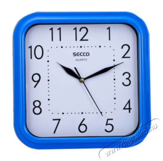 Secco S TS9032-27 négyzet alakú falióra - kék Háztartás / Otthon / Kültér - Óra - Fali óra - 340246