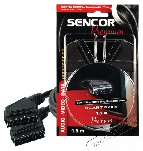 Sencor SAV 113-050 Scart k&aacute;bel 5M Tv kieg&eacute;sz&iacute;tők - K&aacute;bel / csatlakoz&oacute; - Scart-Scart k&aacute;bel - 260994