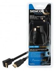 Sencor SAV 156-015 Hajlított fejű HDMI kábel 1,5M Tv kiegészítők - Kábel / csatlakozó - Hdmi kábel - 260973