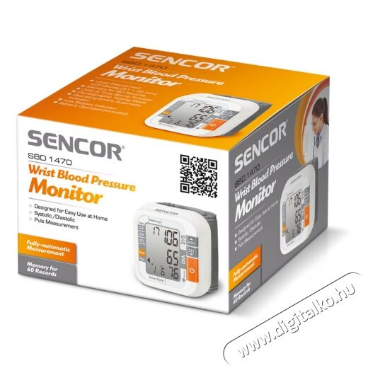 Sencor SBD 1470 Vérnyomásmérő Szépségápolás / Egészség - Vérnyomásmérő - Csukló vérnyomásmérő - 270431