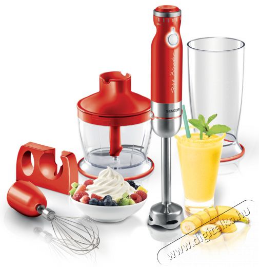 Sencor SHB 4364RD Botmixer szett Konyhai termékek - Konyhai kisgép (előkészítés / feldolgozás) - Botmixer - 270412