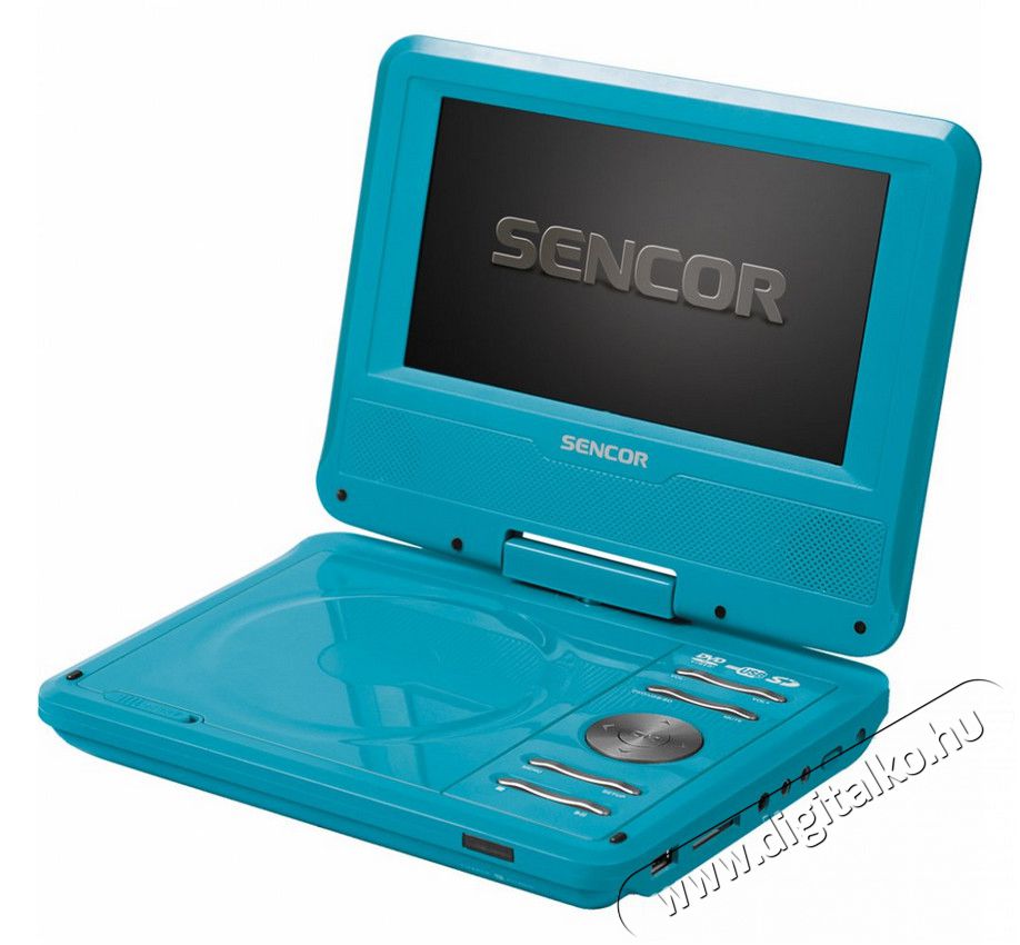 Sencor SPV 2719 Funky Blue Hordozható DVD lejátszó - kék Audio-Video / Hifi / Multimédia - Hordozható CD / DVD / Multimédia készülék - Hordozható DVD lejátszó - 270461