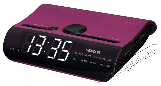 Sencor SRC 140 Rádiós ébresztőóra - pink Audio-Video / Hifi / Multimédia - Rádió / órás rádió - Ébresztőórás rádió - 260559
