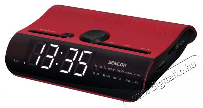 Sencor SRC 140 Rádiós ébresztőóra - piros Audio-Video / Hifi / Multimédia - Rádió / órás rádió - Ébresztőórás rádió - 260560