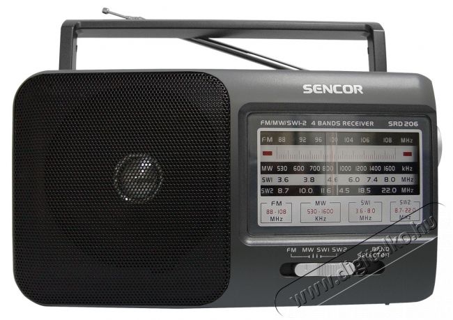 Sencor SRD 206 Hordozható táskarádió Audio-Video / Hifi / Multimédia - Rádió / órás rádió - Hordozható, zseb-, táska rádió - 270470