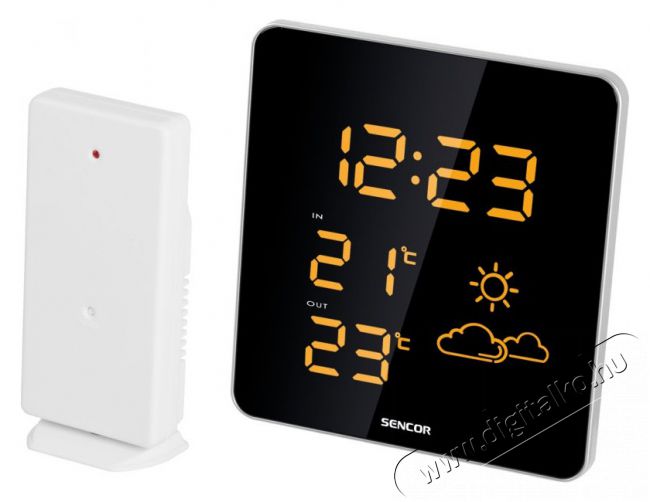 Sencor SWS 240 Időjárás állomás - narancs Háztartás / Otthon / Kültér - Lakásfelszerelés - Időjárás állomás - 270474