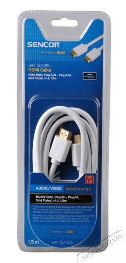 Sencor SAV 167-015W HDMI kábel 1,5m Tv kiegészítők - Kábel / csatlakozó - Hdmi kábel - 277313