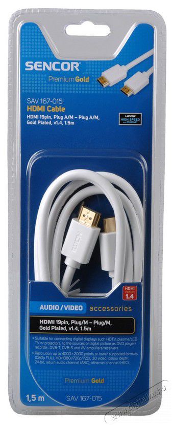Sencor SAV 167-025 2,5 HDMI kábel Tv kiegészítők - Kábel / csatlakozó - Hdmi kábel - 298996