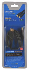 Sencor SAV 177-015 HDMI kábel 1,5m Tv kiegészítők - Kábel / csatlakozó - Hdmi kábel - 277317