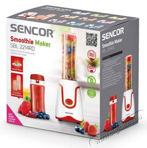 Sencor SBL 2214RD Smoothie Mixer - piros Konyhai termékek - Konyhai kisgép (előkészítés / feldolgozás) - Turmixgép - 342545