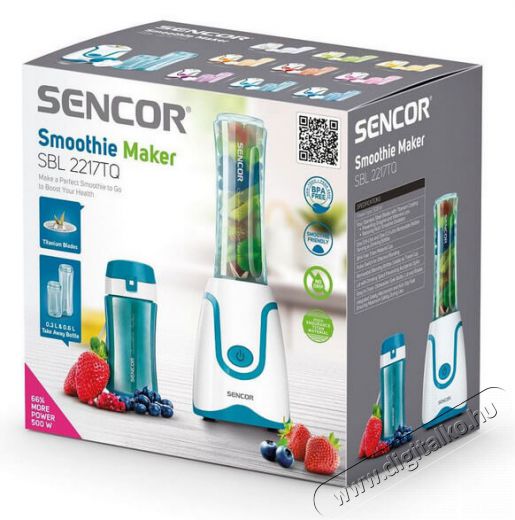 Sencor SBL 2217TQ Smoothie Mixer - türkíz Konyhai termékek - Konyhai kisgép (előkészítés / feldolgozás) - Turmixgép - 342548