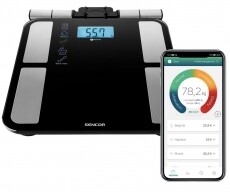 Sencor SBS 8800BK fitnesz személy mérleg - kék Szépségápolás / Egészség - Mérleg - Személy mérleg - 361478