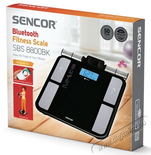 Sencor SBS 8800BK fitnesz személy mérleg - kék Szépségápolás / Egészség - Mérleg - Személy mérleg - 361478