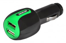 Sencor SCH 330 Autós töltő kettős USB csatlakozóval Autóhifi / Autó felszerelés - Autós töltő / szivargyújtó adapter - 274583
