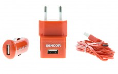 Sencor SCO 515-000RD USB hálózati és autós töltő szett Mobil / Kommunikáció / Smart - Mobiltelefon kiegészítő / tok - Hálózati-, autós töltő - 310355